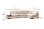 Atelier Del Sofa Tulip Corner Right con Puf - Beige